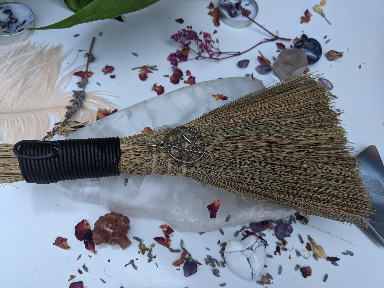 Besom Witch's Ritual Broom Pentacle Altar Tool Magic Etsy