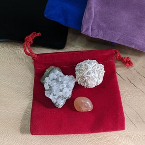 3x3 Inch Small Soft Velvety Double Drawstring Pouches Assorted Colors ...
