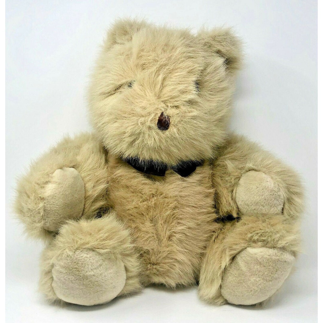 Velvets By Greek Brown Teddy Bear Plush Stuffed Animal 10 Tall Vintage  Luxury