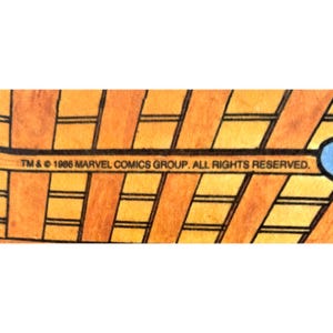 vintage 1986 Spider-Man tissu feutre bannière riche boucle art costume noir image 3