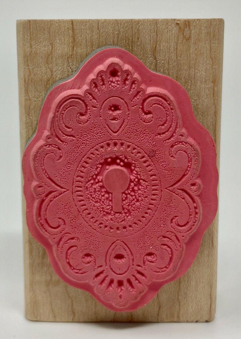 Simple Lock Stamp Ornate Lock Rubber Stamp, Keyhole Design 2012 Stampabilities 833509-ER ...