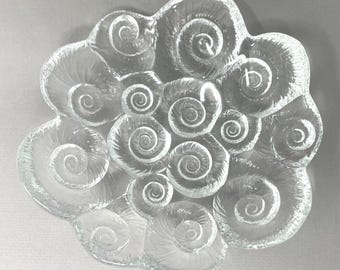 Royal Copenhagen Sea Snail Crystal Bowl Per Lütken Nautilus Shell Art Glass