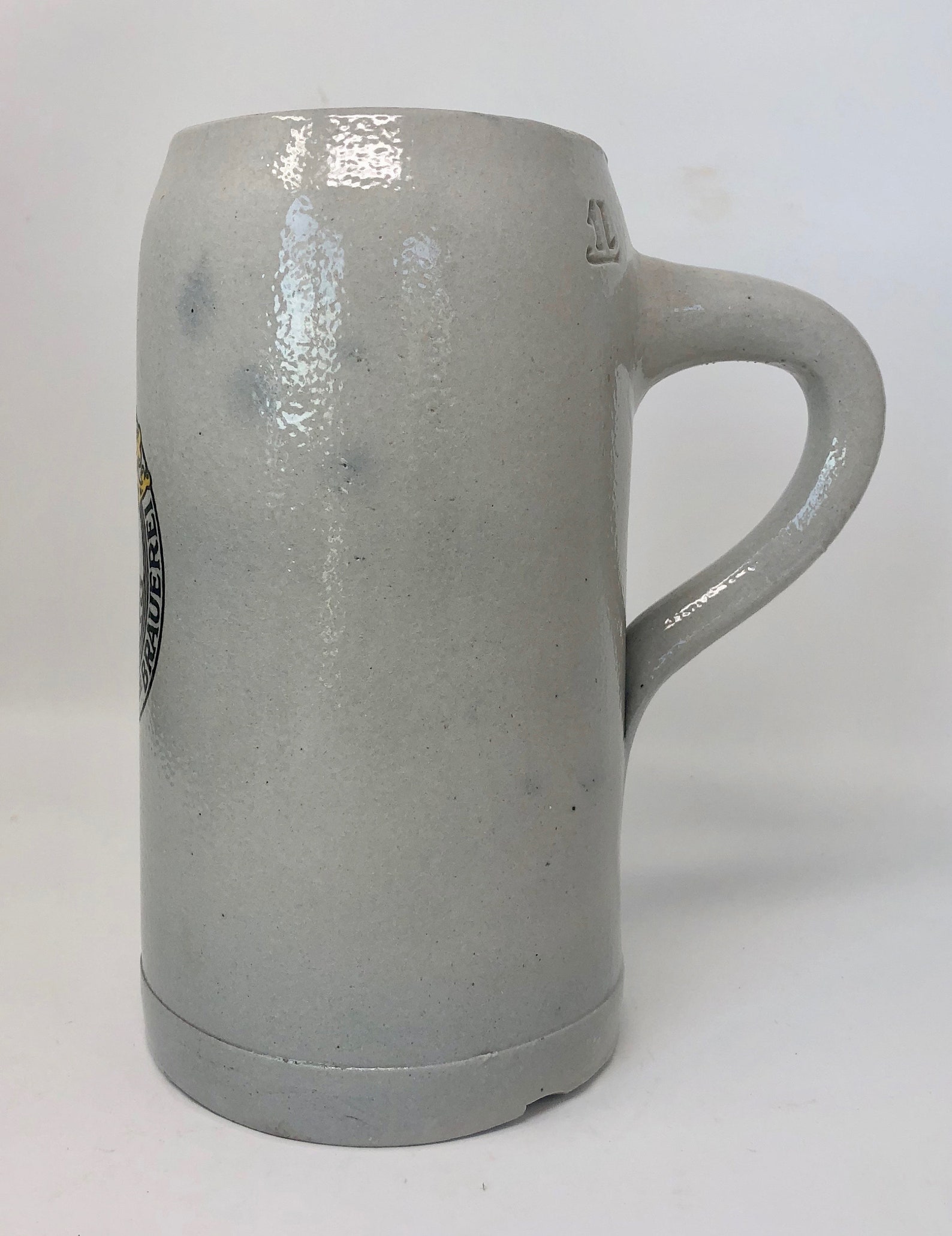 Vintage German Clay Beer Mug One Liter Nürnberg Freiherrl V Etsy