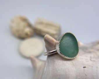 Pale teal sea glass beauty