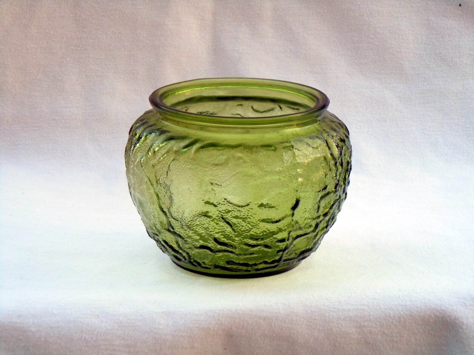 Vintage Mid Century E.O Brody Co. Green Glass Bowl/Vase Etsy