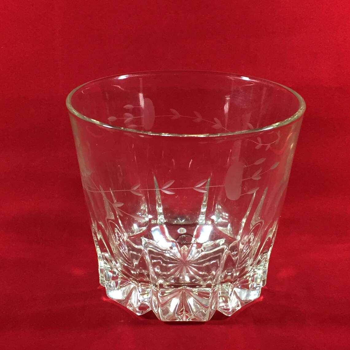 Princess House Lead Crystal Highlights Etched Glass Ice Bucket Etsy