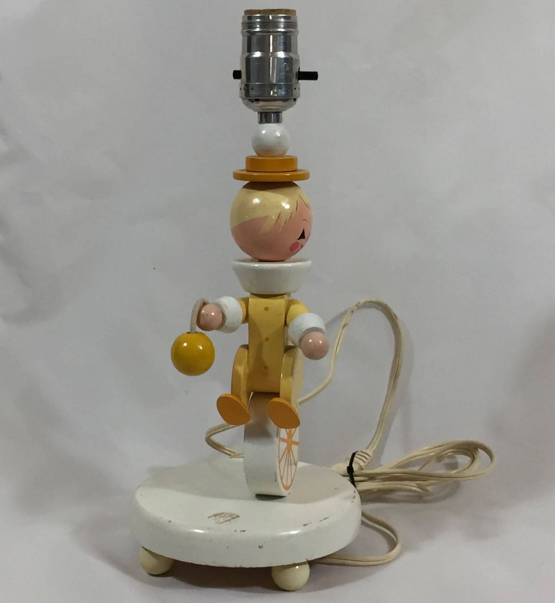 Irmi Nursery Clown Wood Lamp Vintage 1968 by Nursery Plastics Etsy