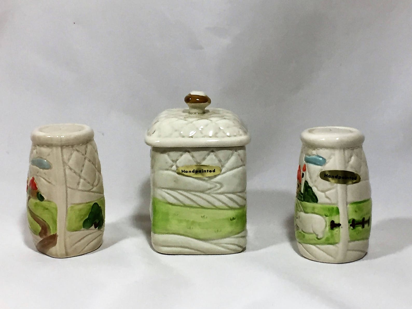 Otagiri Ceramic Salt & Pepper Shaker y Sugar Bowl set con tapa Etsy