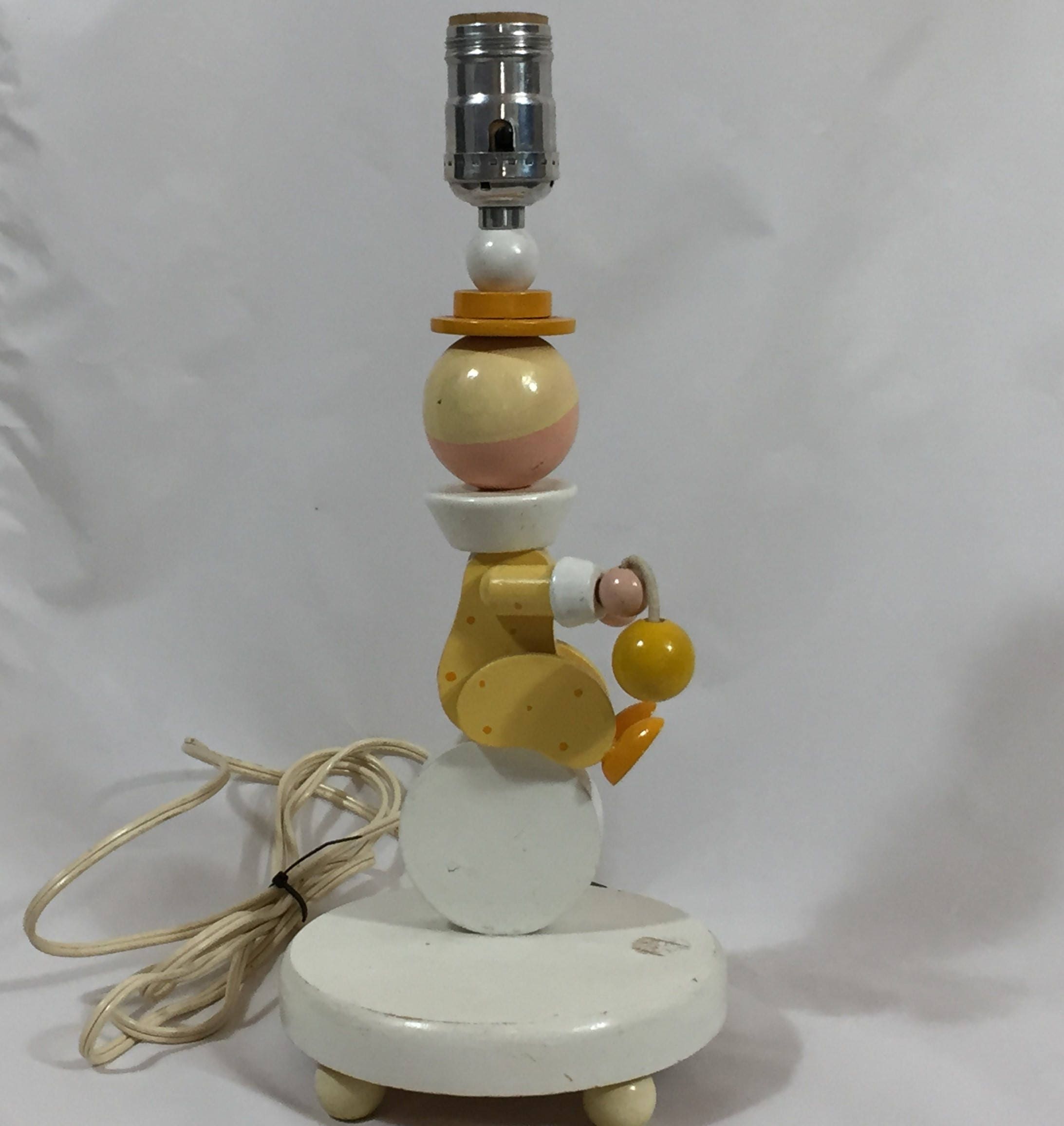 Irmi Nursery Clown Wood Lamp Vintage 1968 by Nursery Plastics Etsy