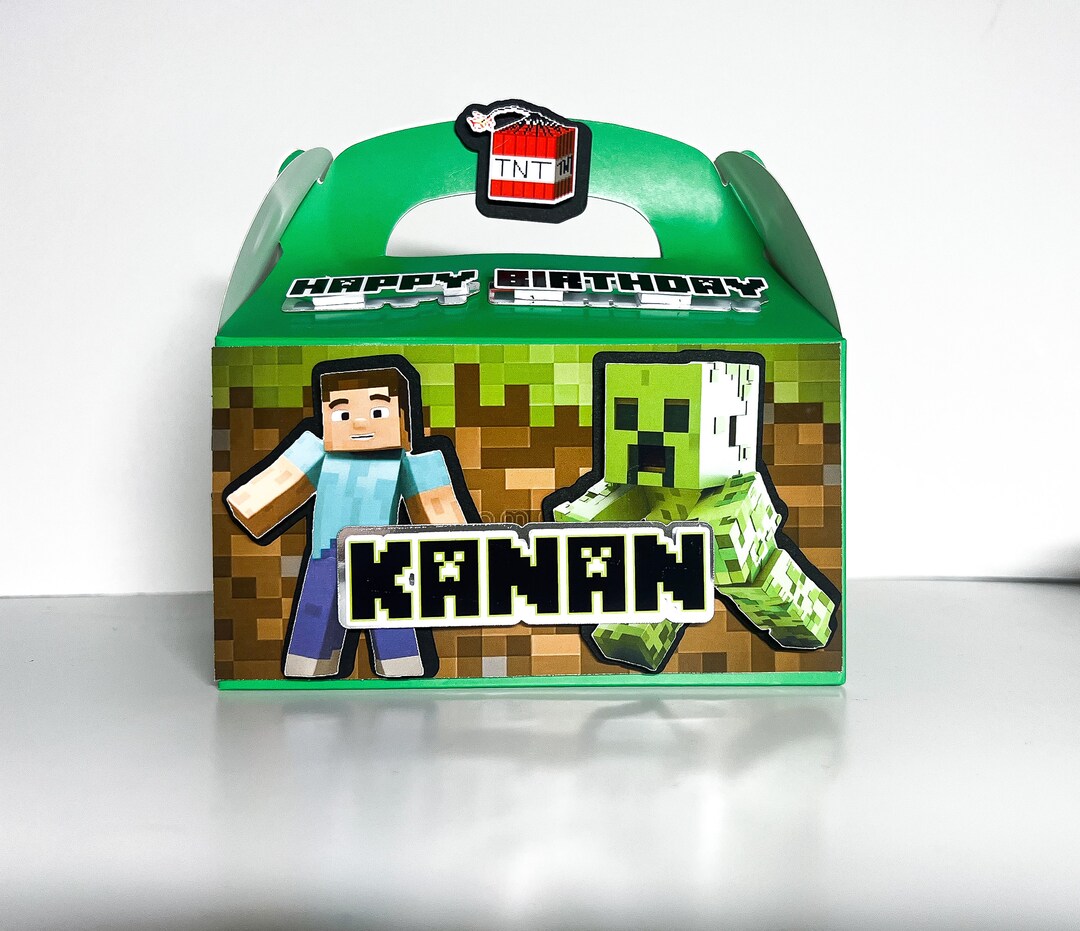 Minecraft Party Favor Box - Etsy Australia