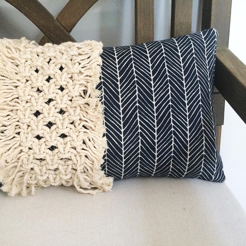 12x22 Macramé Pillow With Long Fringe Boho Pillow With Etsy