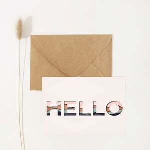 Hello Greeting Card Blank Greeting Card for Snail Mail Generic Card for ...