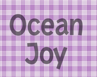 Lavender Palaka Background, Hawaiian