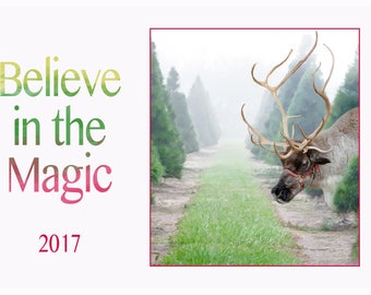 Add your photos to Reindeer Card {Instant Download}