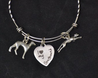 Greyhound Bracelet - Expandable Charm - Love My Greyhound