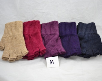 Alpaca Gloves - Fingerless/Texting - Medium