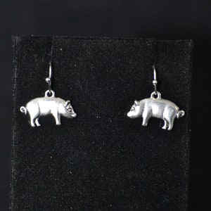 Pig Charm Pierced Earrings