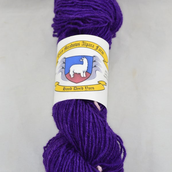 Alpaca Novelty Yarn - Hand Dyed- Royal Purple