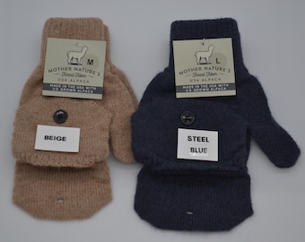 Alpaca Convertible Mittens  / Glittens