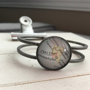 Map cuff bracelet