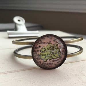 Map cuff bracelet