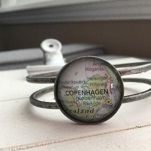 Map cuff bracelet