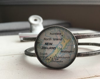 Map cuff bracelet