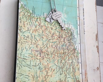 Map journal with charms