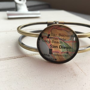 San Diego map cuff bracelet