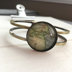 Map cuff bracelet of Dublin