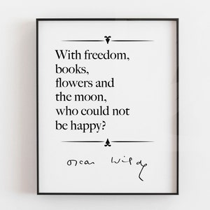 Oscar Wilde Literary Print / Literary Gift / Book Art / Book Lover Gift / Giclee image 5