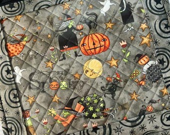Teresa Kogut Halloween Project Bag - Vinyl Project Bag - Halloween Project Bag - Cross Stitch Project Bag