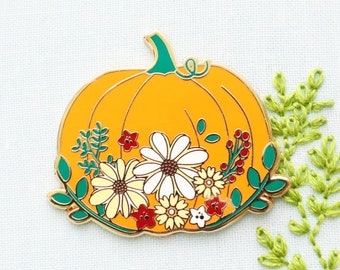 Needle Minder - Floral Pumpkin - Flamingo Toes - FT-8658