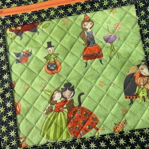 Teresa Kogut Vinyl Project Bag - Halloween Project Bag - Vinyl Project Bag - Cross Stitch Project Bag