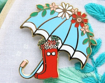 Needle Minder - Floral Umbrella And Boots - Flamingo Toes - 8436