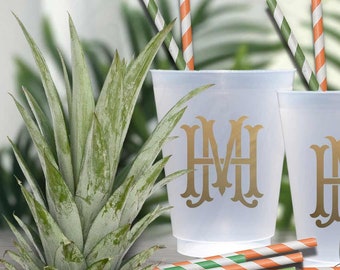Monogrammed Party Cups