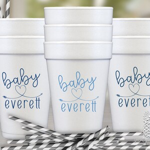 Personalized Baby Shower Party Foam Cups