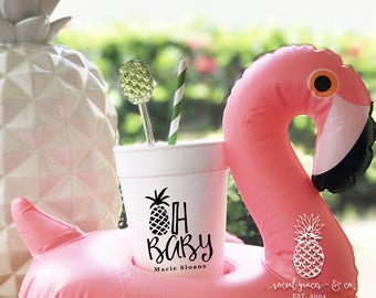 Pineapple Party Styro-foam Cups | social graces and Co