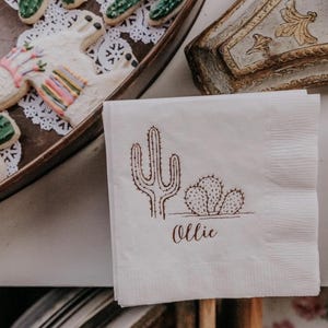 Cactus Desert |  Customizable Personalized Wedding Napkins