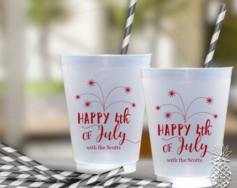 4th of July Party | Customizable Frosted Cups | Celebrate America |  social graces and Co