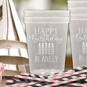 Personalized Birthday Party Cups: Custom Printed Plastic Cups