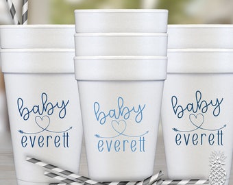 Personalized Baby Shower Party Foam Cups