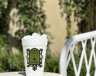 Mahjong Doorbell Styrofoam Party Cups, 16oz To Go Cup Full Color Prints