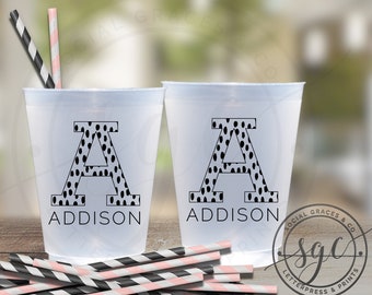 Dalmatian Monogrammed Party Cups