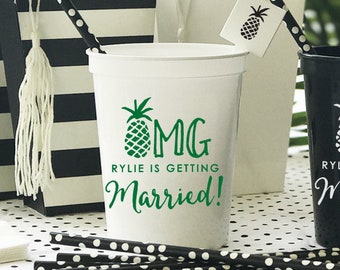 Personalized Pineapple Party Printed Plastic Cups