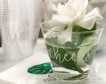 Cheers Wedding Personalized Disposable Party Cups