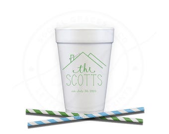 Styrofoam Cups, Personalized Custom Designed Welcome Home Party Foam To Go Cup
