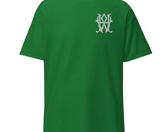 Preppy Turf Green Unisex Classic Tee, Embroidered T-shirt