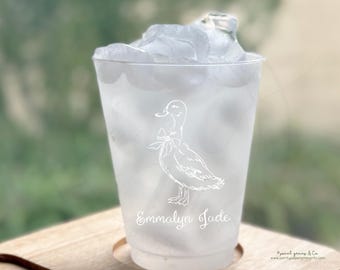 Goose Shower Personalized Shatterproof Frosted Screen Printed Cups
