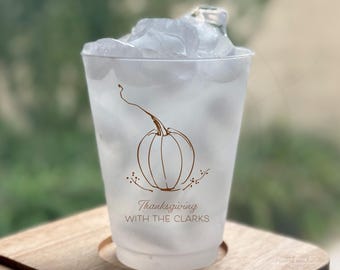 Thanksgiving Pumpkin Personalized Custom Party Cups